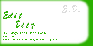 edit ditz business card